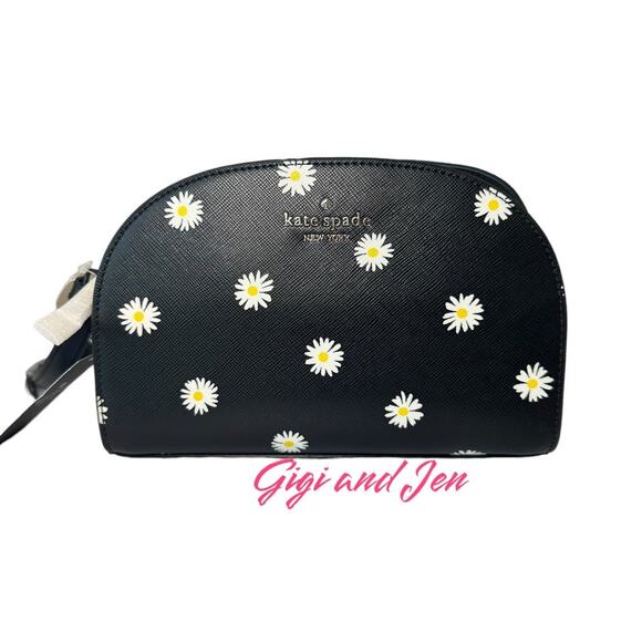 Kate Spade Perry Daisy Bloom Printed Leather Dome Crossbody Bag